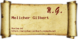 Melicher Gilbert névjegykártya